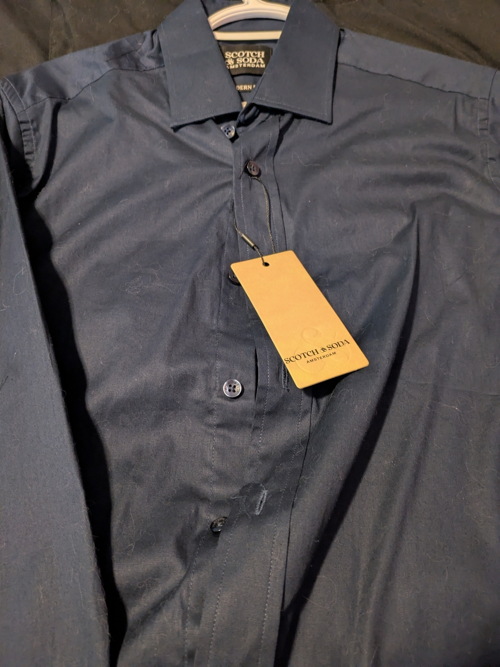 Scotch & Soda Men's Navy Button-Up Shirt